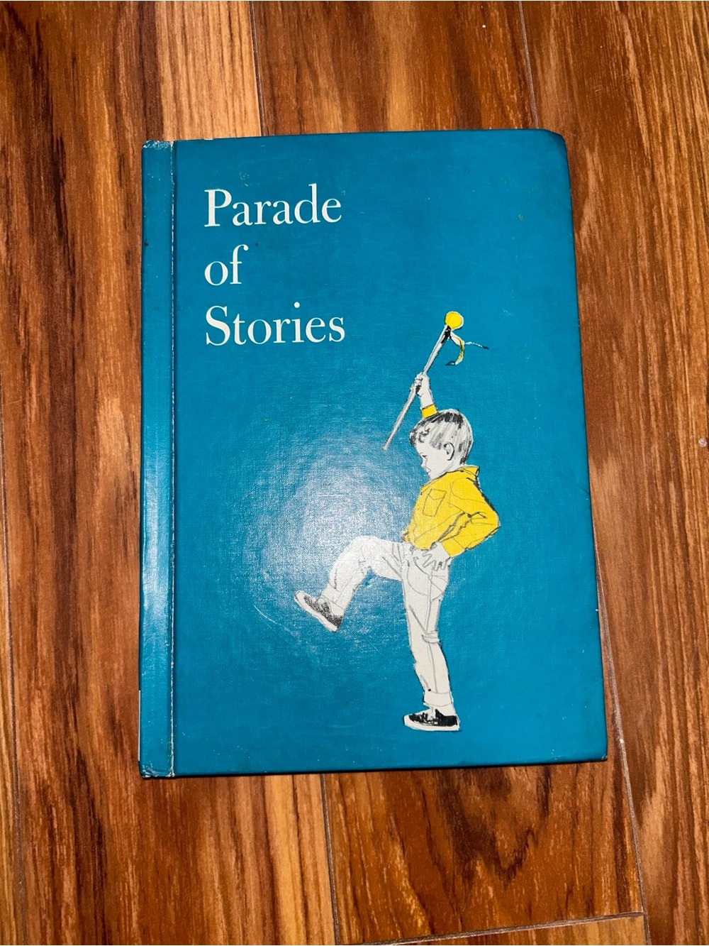 1978 Parade of Stories Hardcover Book - Teal Cover with Yellow Illustration